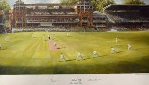 'Ashes 89 The Lord's Test' Signed Cricket Print a limited edition print of 850, signed by David