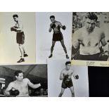 Selection of Boxing Prints/Photographs to include Gene Tunney, Henry Armstrong, Max Baer, Jack