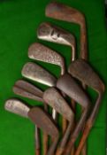 10x assorted irons- Geo Foreester Elie The Albion mid iron, Andrewe Kirkaldy Elite round back mid