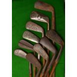 10x assorted irons- Geo Foreester Elie The Albion mid iron, Andrewe Kirkaldy Elite round back mid