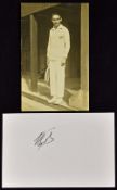 Tennis Autograph - Jean Borotra (1898-1994) Signed Card together with a Real Photocard of Borotra,