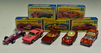 Matchbox Superfast 1970s Models to include Lamborghini Marzal in wrong box (8 Wild Cat Dragster