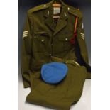 Militaria - UN Military Uniform: Complete with trousers and beret