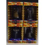 4x Doctor Who Diecast Collectables to include Tardis, Gold Dalek, Black Dalek and Cyberman, all