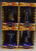 4x Doctor Who Diecast Collectables to include Tardis, Gold Dalek, Black Dalek and Cyberman, all