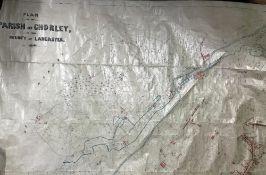 Maps -Early Hand-Drawn Map of 'Plan of the Parish of Chorley in the County of Lancaster 1846'