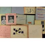 Autographs - Varied Selection of Mixed Autographs contained within 7x albums, some pages loose,