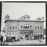 India - Rare Glass Slide of Amritsar - A rare view of the darshani deorhi of the golden temple,