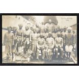 India - Postcard of Sikh Soldiers 1914 disembarking from a ship arriving in France a fine postcard