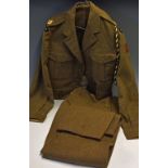 Militaria - 1949 Pattern Battledress Uniform: RASC to 2 Lt complete with trousers, divisional