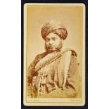 India - Early Photo of a Sikh Gent c1870 by Beattie & Bark. Beattie & Bark were photographers to her