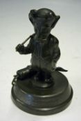 James Dixon & Son Pewter Lucifer Figure - Sheffield, maker's mark to the base, with broken golf