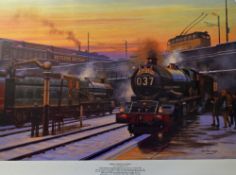'When Steam was King' Railway Colour Print by Eric Bottomley, plus Old Wolverhampton Market by