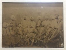 India & Punjab - Maharaja Mohinder Singh of Patiala large rare early albumen photograph of Maharajah