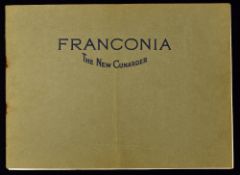 Cunard Liner 'The New Franconia' Promotional Brochure 1923 an impressive 16 page publication, 18
