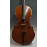 'Collin-Mézin 1907' Labelled Cello with an internal label 'Collin-Mézin 1907', lower to upper bout