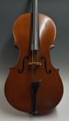 'Collin-Mézin 1907' Labelled Cello with an internal label 'Collin-Mézin 1907', lower to upper bout