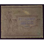 R.M.S. Lusitania Memoriam Souvenir Publication Circa late 1915 a 28 page publication with 12 full