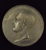 Large Prince Albert Memorial Medallion 1861 Obverse; Portrait Bust of Prince Albert. Reverse; Seated