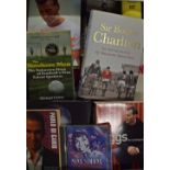 Mixed Selection of Sporting/Music Books some signed to include Bobby Charlton, Ryan Giggs, Paul