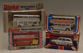 Dinky and Corgi Toys Diecast Models to include Silver Jubilee Bus 297, Silver Jubilee Taxi 241 and