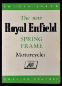 Royal Enfield Motor Cycle 1948 Brochure - Large Poster size brochure illustrating and detailing with