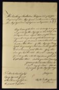 Seven Years War - Military Expedition To Belle Ille 1761 - Document to advance to Captain Alex, Wood