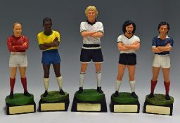 Endurance Art of Sport 1990s Resin Football Figurines to include Bobby Charlton (Eng), Carlos