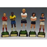 Endurance Art of Sport 1990s Resin Football Figurines to include Bobby Charlton (Eng), Carlos