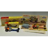 Dinky Toys Diecast Models 370 Dragster Set in orange and yellow, with instructions and inner card (