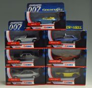 2002 Corgi James Bond 007 Diecast Models to include BMW Z3, Rolls Royce, Lotus Esprit Turbo, Renault