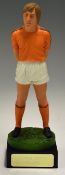 Endurance Art of Sport Johan Cruyff Resin Football Figure - Holland on wooden plinth, measures