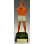 Endurance Art of Sport Johan Cruyff Resin Football Figure - Holland on wooden plinth, measures