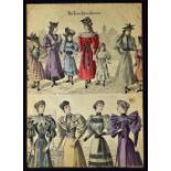 The Young Ladies Fashion Journal - The New Paris Fashion Plates 1893 - Poster size supplement - from