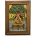 India & Punjab - Guru Nanak Chromolithograph - A vintage framed chromolithograph of the founder of