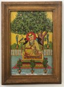 India & Punjab - Guru Nanak Chromolithograph - A vintage framed chromolithograph of the founder of