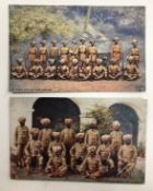 India & Punjab - Sikh Officer WWI Postcard Two vintage postcards showing Sikh Native Officers and