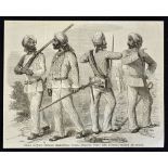 India - Sikh Soldiers in the Indian Mutiny Fine engraving of Sikh Soldiers 1857 serving with the