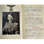 1934 Homework of a German Pupil 'Der Beginn des grossen Kampfes' [Beginning of the big fight] an
