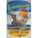 Original John Bull Poster 'Best Holiday Reading' measures 50x75cm approx.