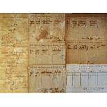 Cuba - 1890s Shipping Documents relating to Ships in Port in Cuba with stamp marks, printed and
