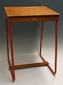 Vintage Tri-ang Childs Writing Desk with metal legs, measures 64x35x40cm approx. Please Note: