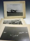 3x RAF Press Photographs from RAF Wittering mounted to board, depicts various aircraft
