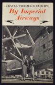 Travel Through Europe By Imperial Airways 1935 Brochure - An 8 page fold out Brochure with 4