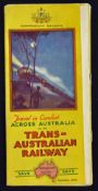 Trans-Australian Railway. September 1936 -An impressive 36 page fold out brochure with 7 photographs