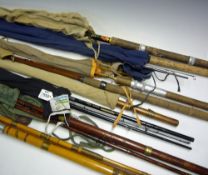 Fishing Tackle - Selection of Various Fishing Rods to include Martin James, Eggington & son,