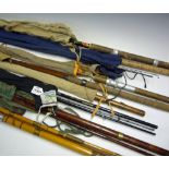 Fishing Tackle - Selection of Various Fishing Rods to include Martin James, Eggington & son,