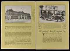 The King's 'Willys-Knight' Engined Daimler Car Brochure Circa 1925 - A 6 page publicity brochure