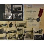WWII Russia Photo Album plus Eastern Front 1942 Medal and Document - an interesting collection of