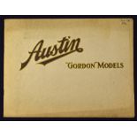 Austin "Gordon Models" Season 1931 Catalogue - A fine 16 page sales catalogue illustrating their